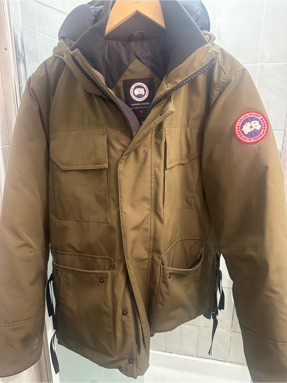 Canada Goose Men's Olive Green Insulated Puffer Jacket